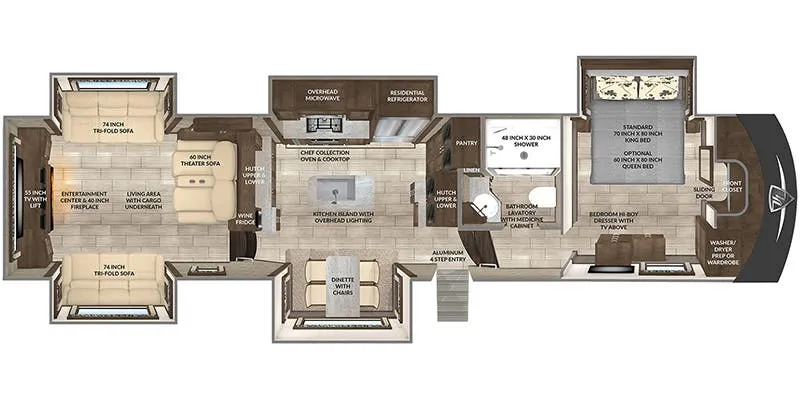 2022 Vanleigh Beacon 42RDB floor plan