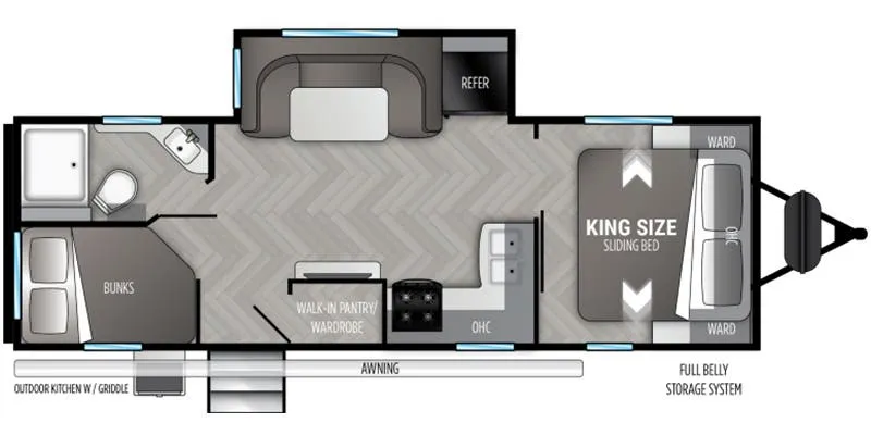 2022 Cruiser RV Shadow Cruiser SC258BHS floor plan