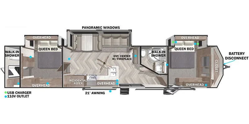 Forest River Salem Villa 4002Q floor plan