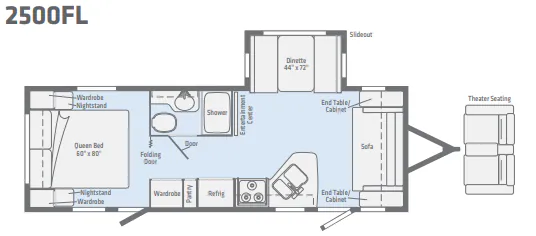 Winnebago Minnie 2500FL floor plan