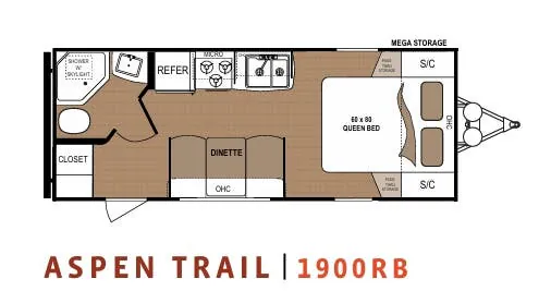 Dutchmen Aspen Trail 1900RB floor plan
