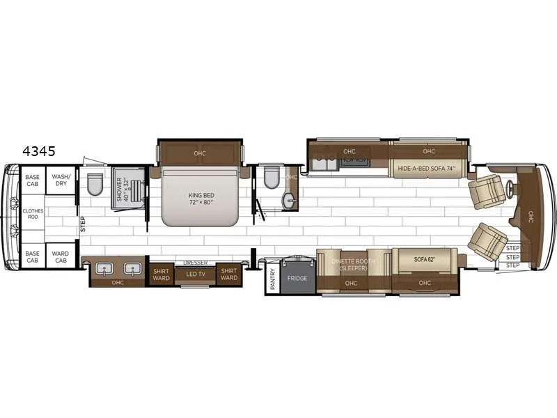 2027 Newmar Dutch Star 4345 floor plan