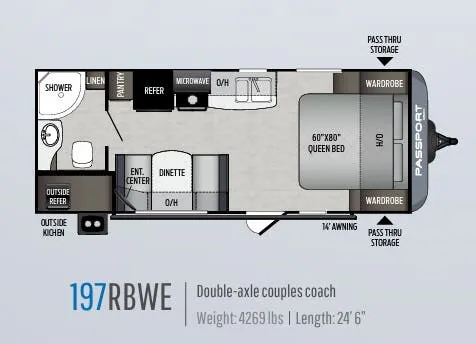 Keystone Passport SL Series 197RBWE exterior