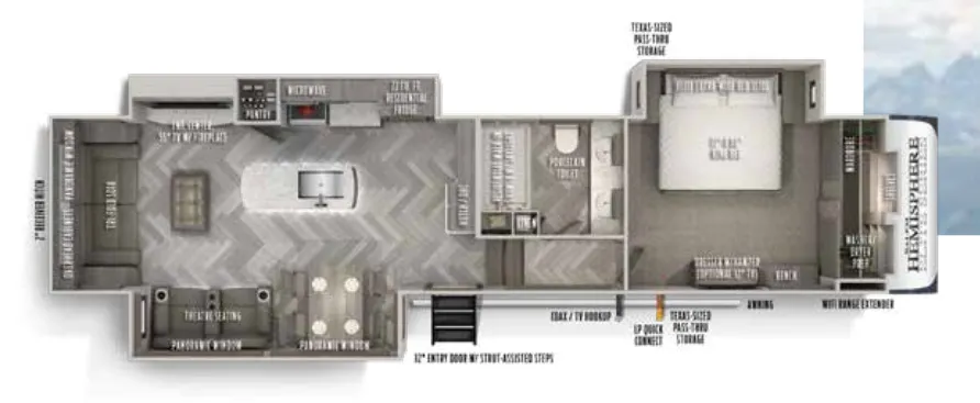 Forest River Salem Hemisphere Elite 34RL floor plan