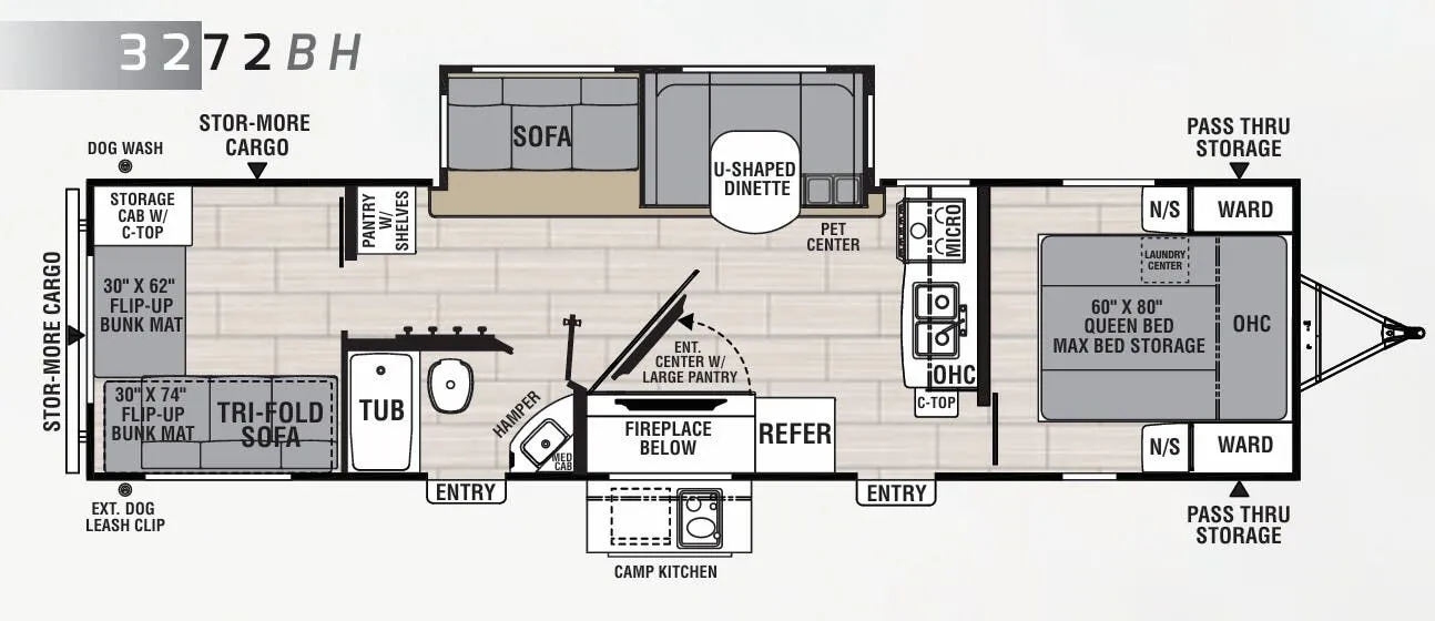 Coachmen Northern Spirit 3272BH floor plan