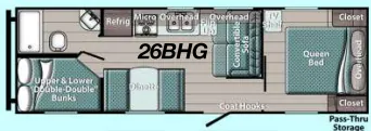 Gulf Stream Ameri-Lite Ultra-Lite 26BHG floor plan