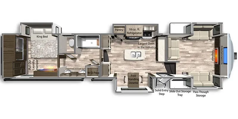 2022 Dutchmen Yukon 421FL floor plan