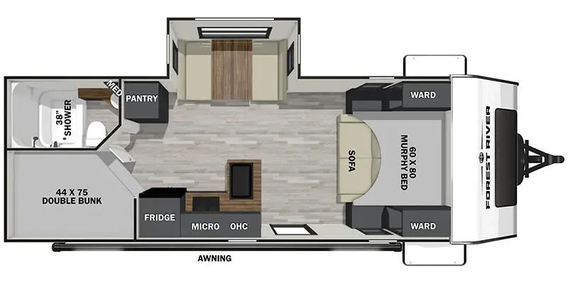 2026 Forest River IBEX 23MBH - Floor plan