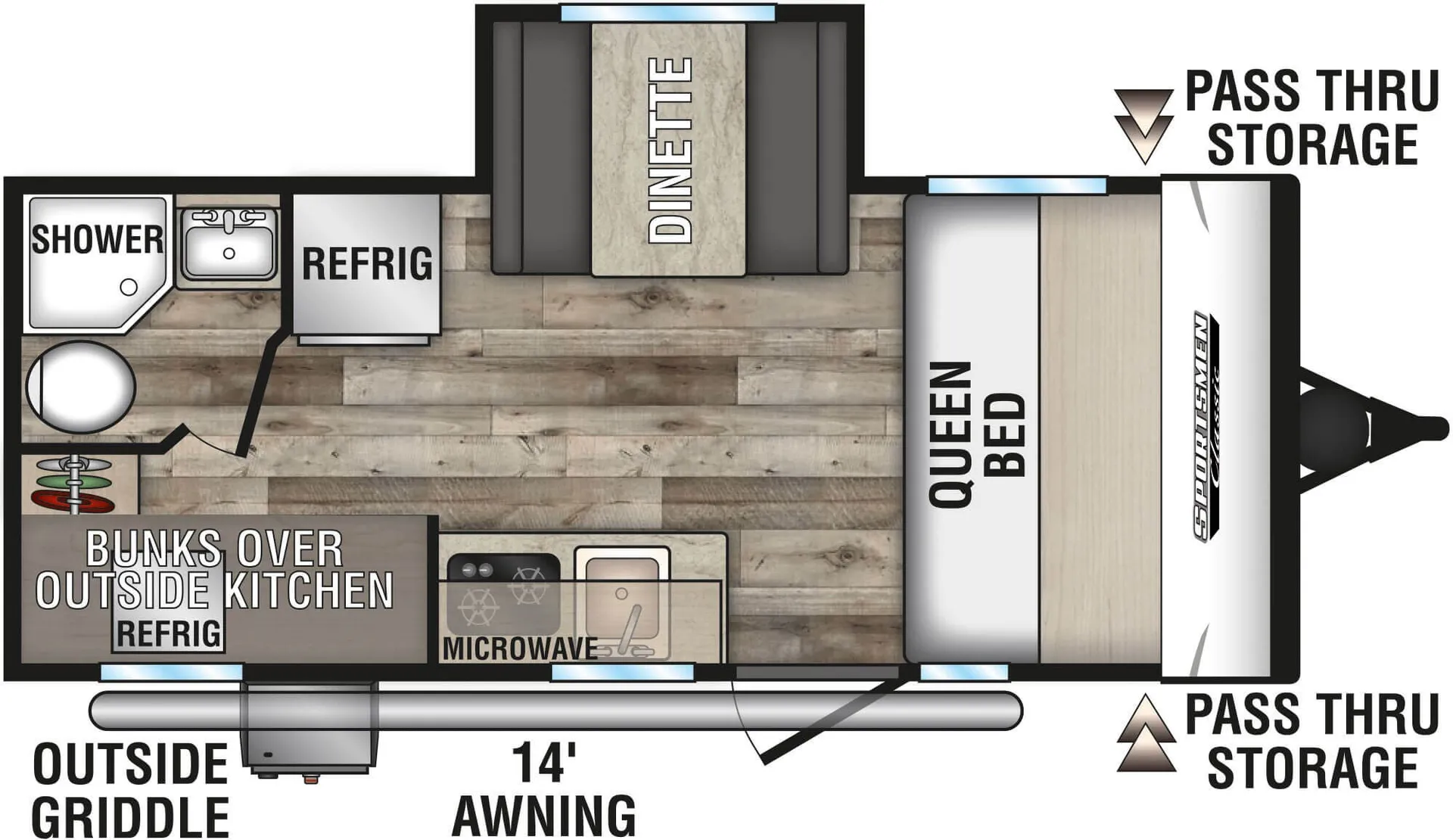K-Z Sportsmen Classic 191BHK floor plan