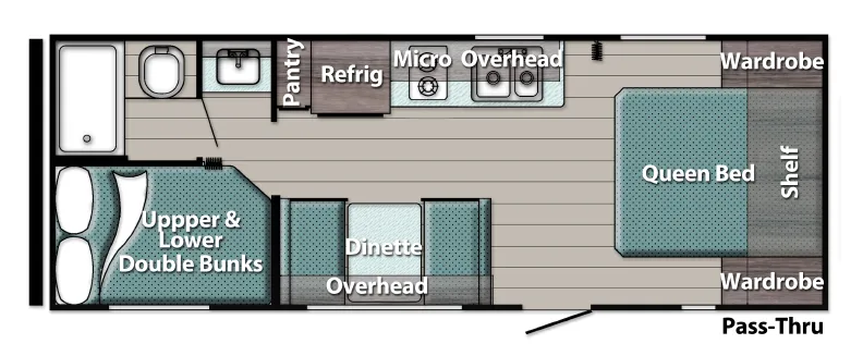 2021 Gulf Stream Enlighten 25BH - Floor plan