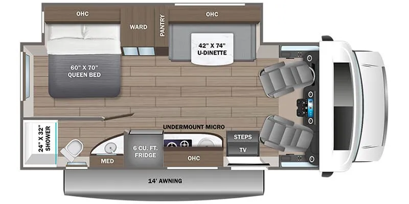 2025 Entegra Coach Qwest 24L - Floor plan