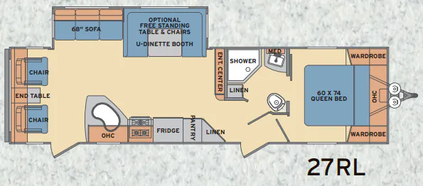 Shasta Revere 27RL floor plan