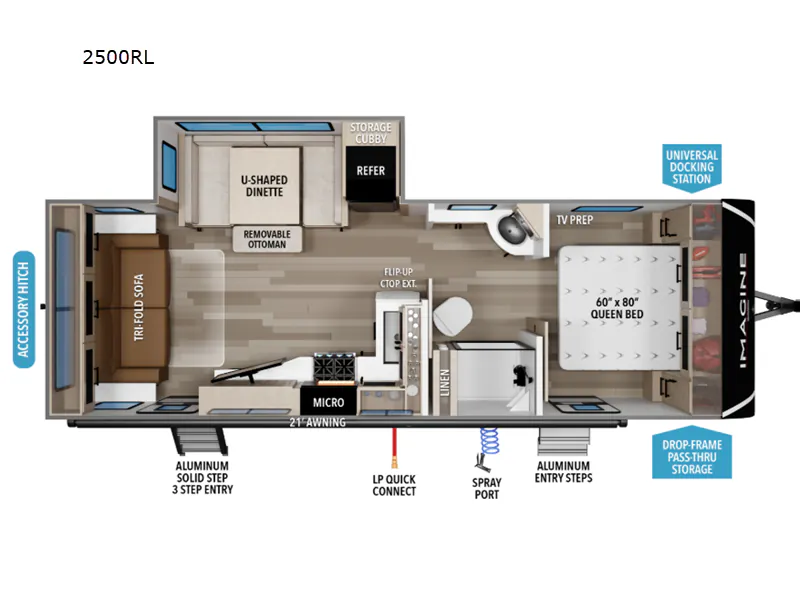 2027 Grand Design Imagine 2500RL floor plan