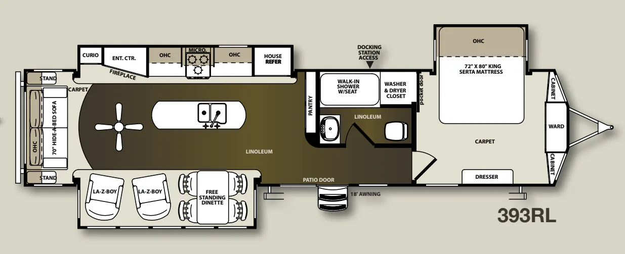 Forest River Sandpiper Destination 393RL floor plan