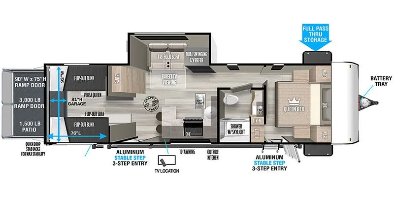 Forest River Wildwood FSX 275VC floor plan