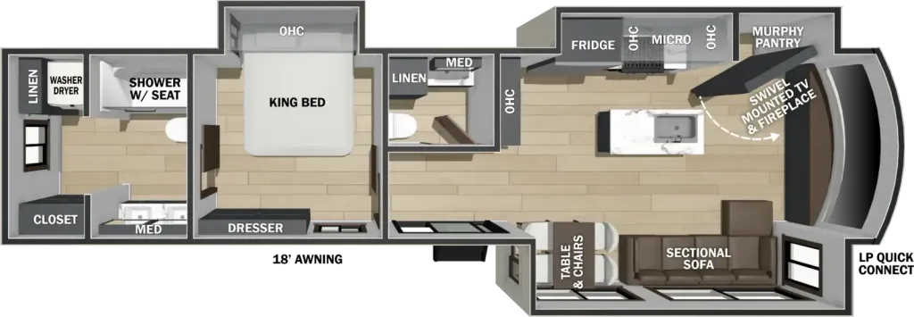 2027 Forest River Cedar Creek 40CFL2B floor plan