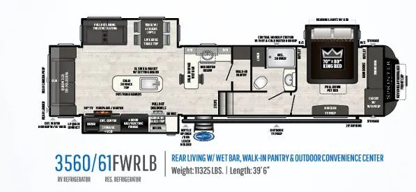 Keystone Sprinter 3560FWRLB exterior