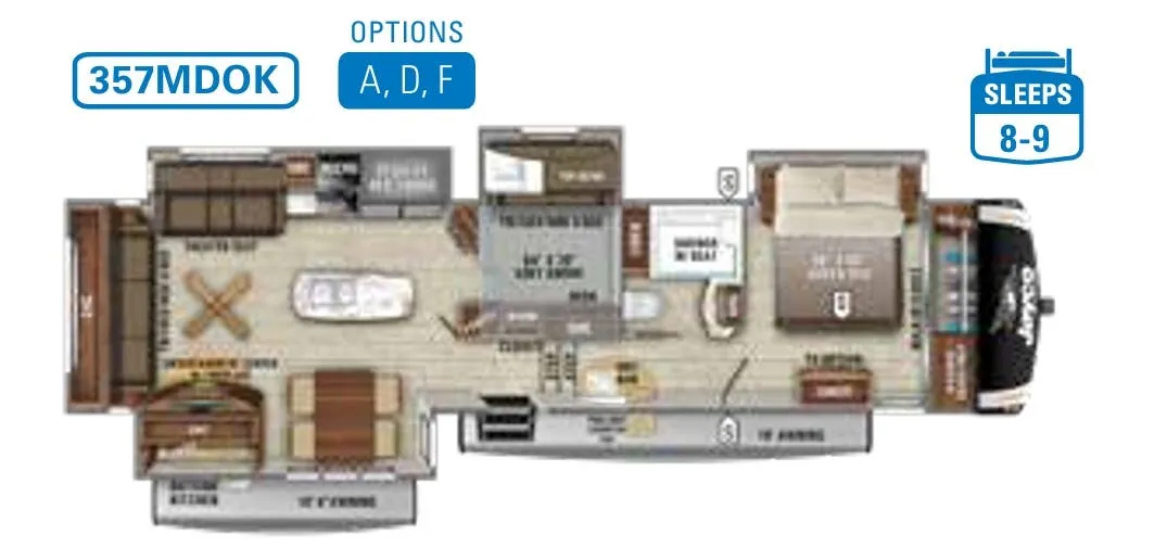 Jayco Eagle 357MDOK floor plan