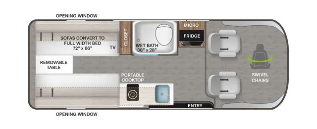 2027 Thor Motor Coach Tellaro 20U - Floor plan