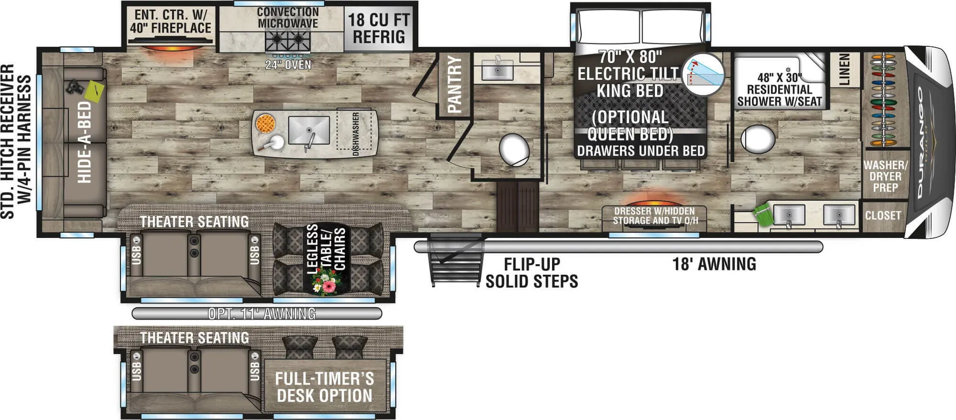 K-Z Durango Gold G366FBT floor plan