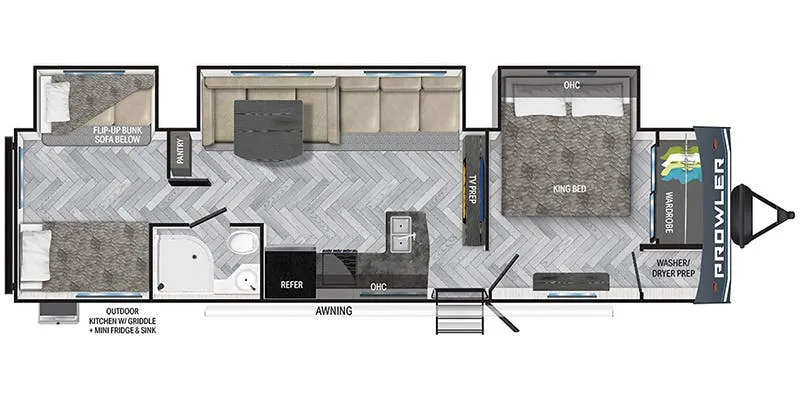 Heartland Prowler 335SBH floor plan