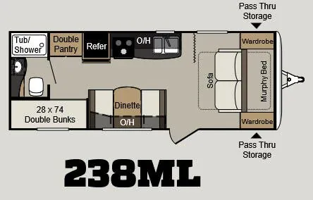 Keystone Passport Express 238ML floor plan
