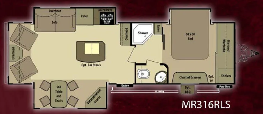Highland Ridge Mesa Ridge MR316RLS floor plan
