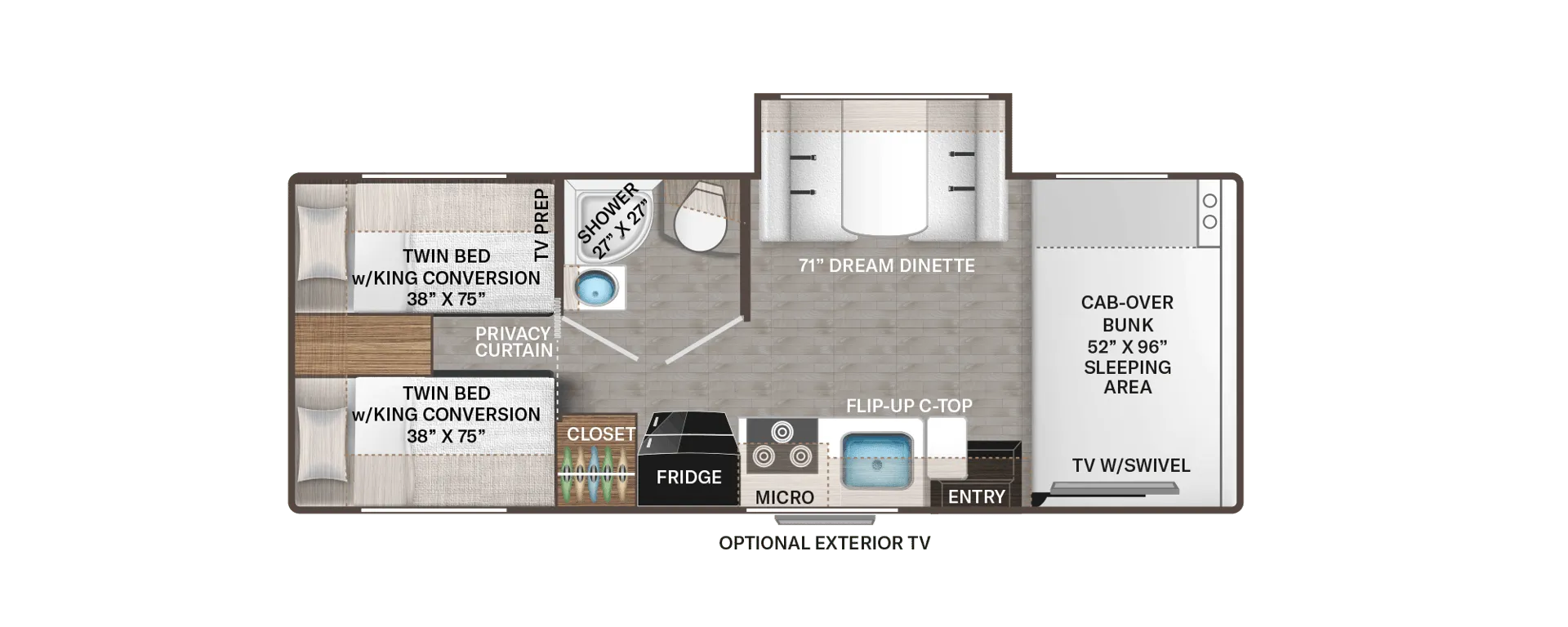 Thor Motor Coach Chateau 25V floor plan
