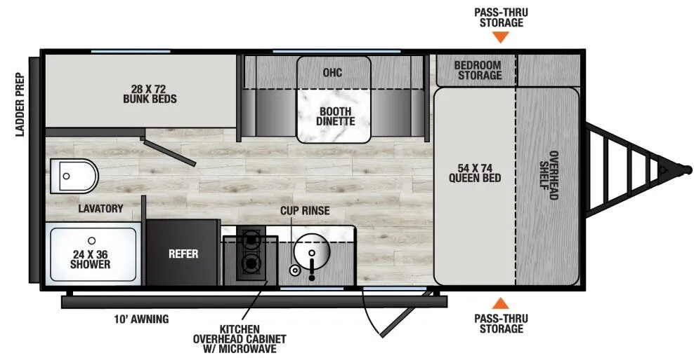 Coachmen Clipper 17BH floor plan