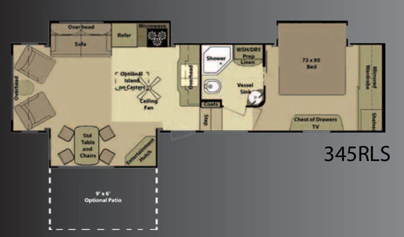 Highland Ridge Open Range 345RLS floor plan