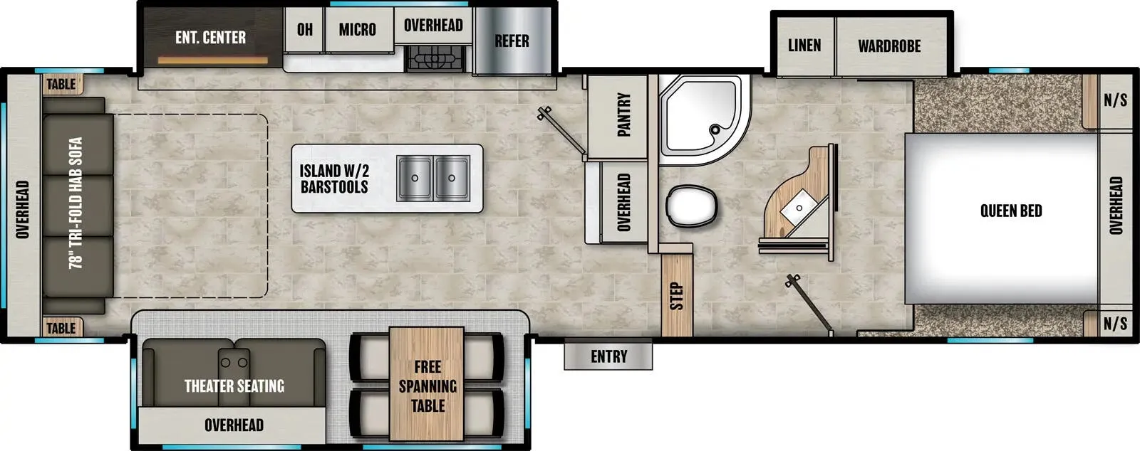Shasta Phoenix Lite 30RLS floor plan