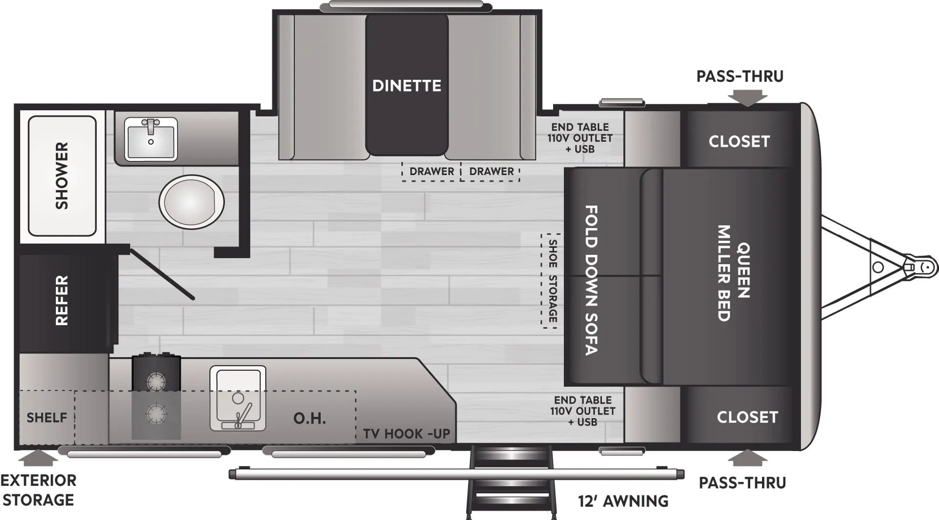 Keystone Springdale Classic Single 1740RK floor plan