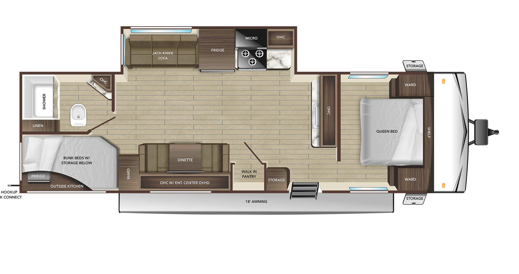 Highland Ridge Open Range Conventional 27BHP floor plan
