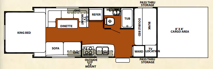Forest River Cherokee Wolf Pack 21WP floor plan