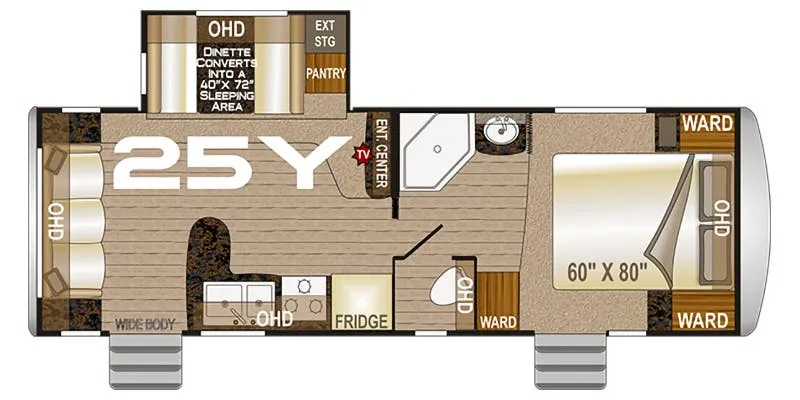 Northwood Arctic Fox North Fork 25Y floor plan