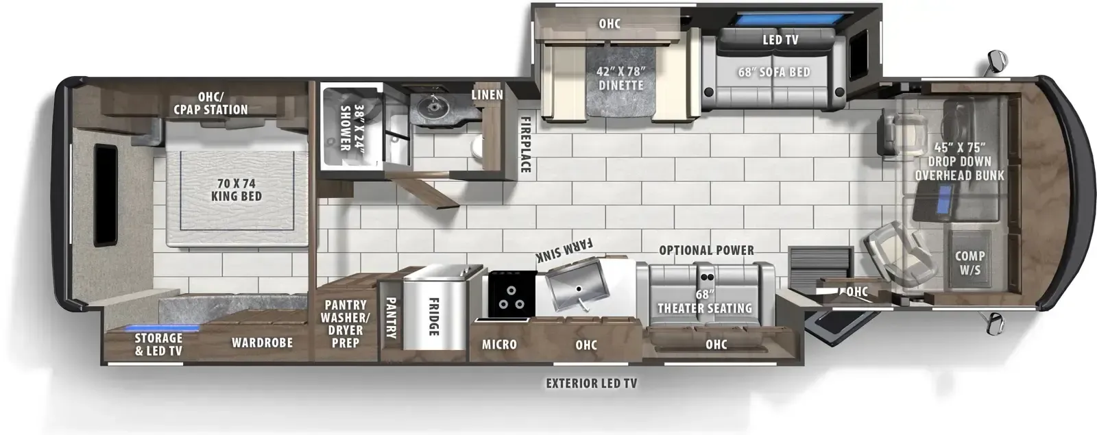 Coachmen Mirada 35OS floor plan