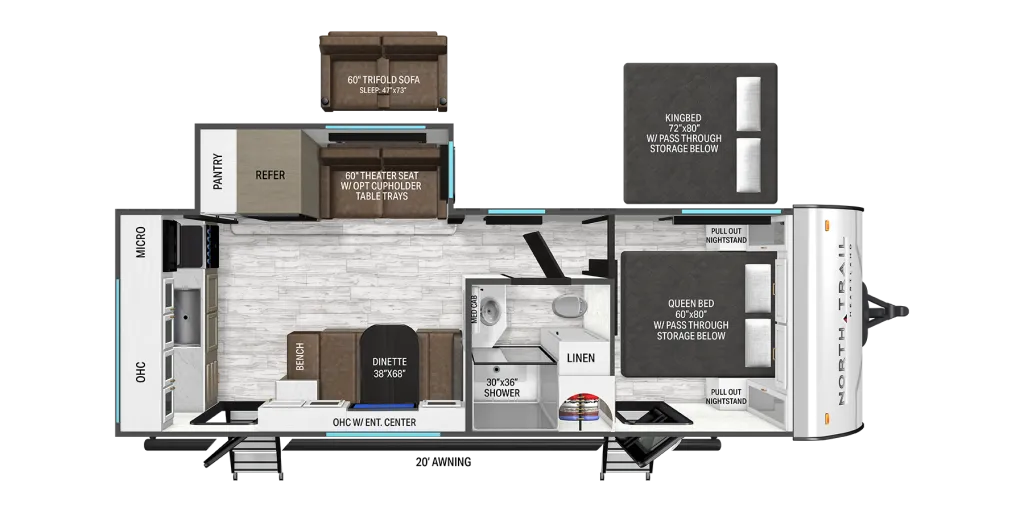 2027 Heartland North Trail 240RK floor plan