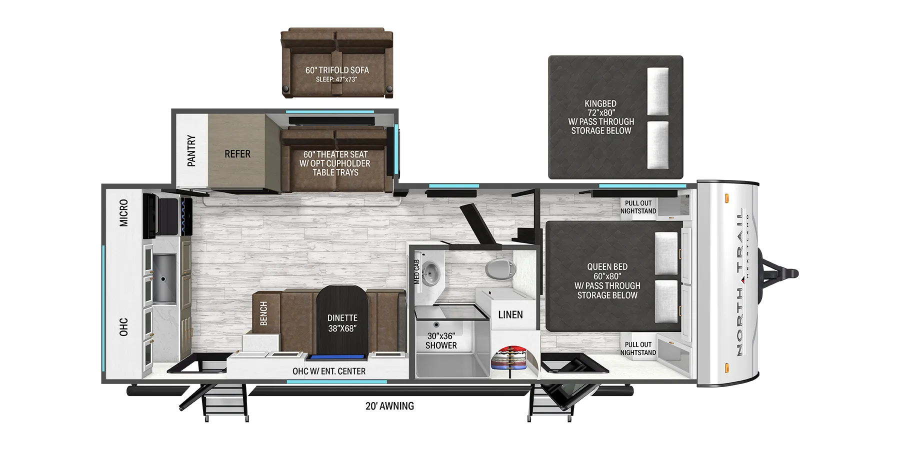 2027 Heartland North Trail 240RK - Floor plan