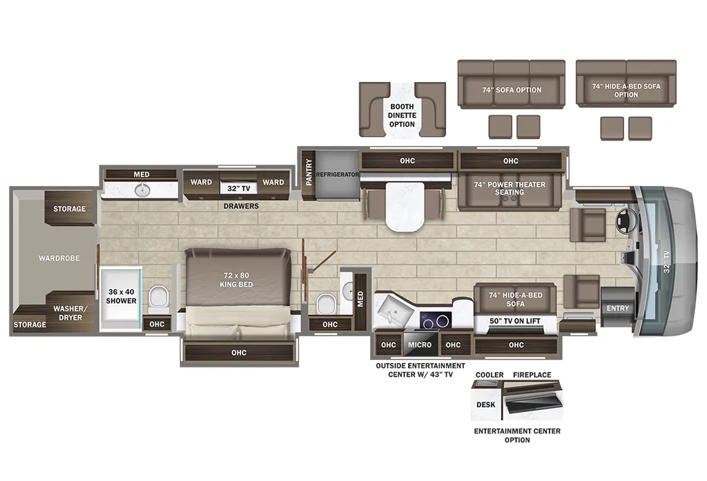 2023 Entegra Coach Aspire 44D floor plan