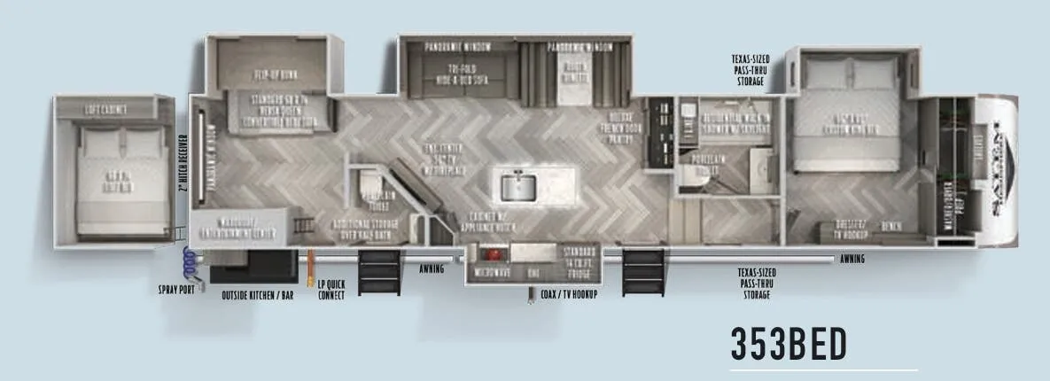 Forest River Salem Hemisphere 353BED floor plan