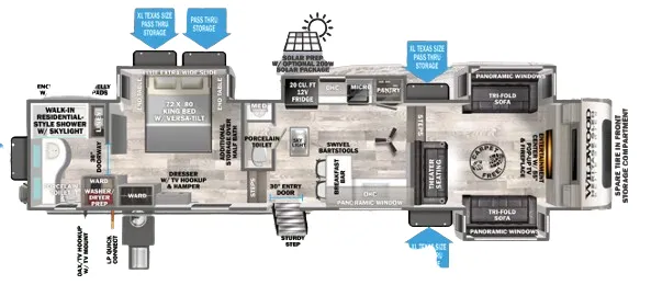 2024 Forest River Wildwood Heritage Glen Elite 36FL - Floor plan