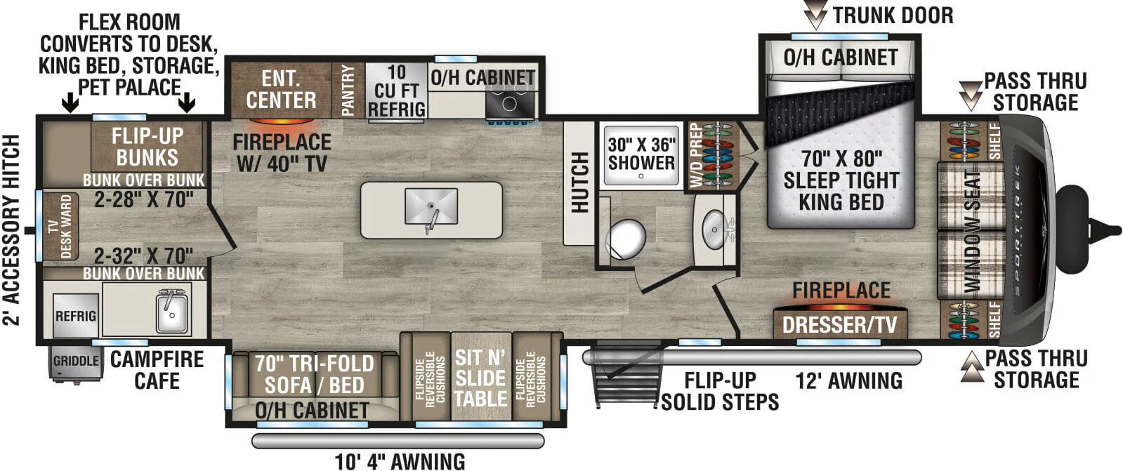 Venture RV SportTrek Touring Edition STT343VIB floor plan