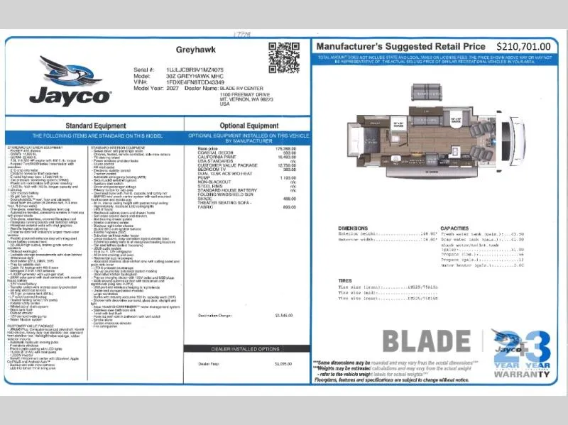 2027 Jayco Greyhawk 30Z - Photo 3