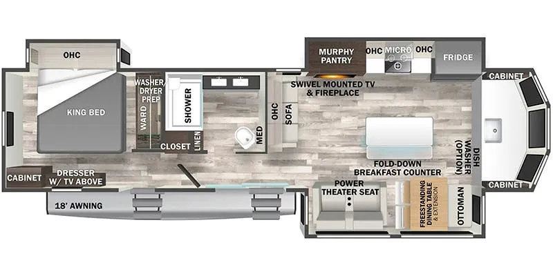 Forest River Cedar Creek Cottage 40CFK2 floor plan