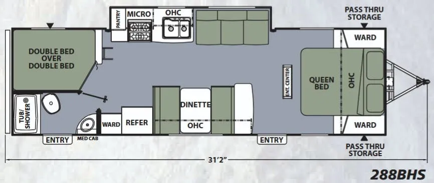 2013 Coachmen RV Apex Ultra-Lite 288BHS - Floor plan