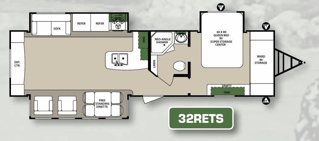Forest River Surveyor 32RETS floor plan