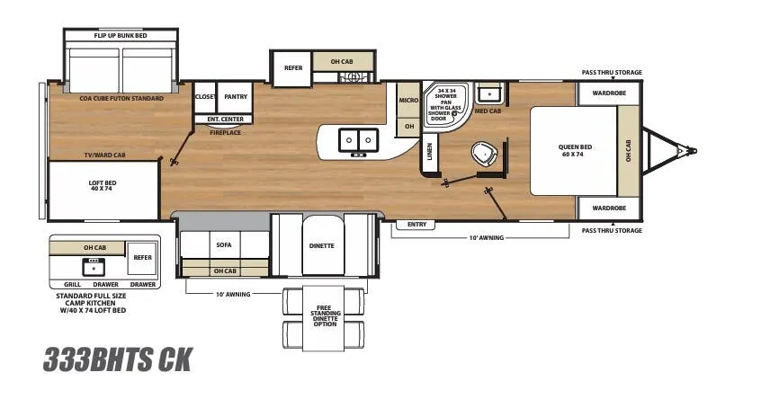 Coachmen Catalina Legacy Edition 333BHTSCK floor plan
