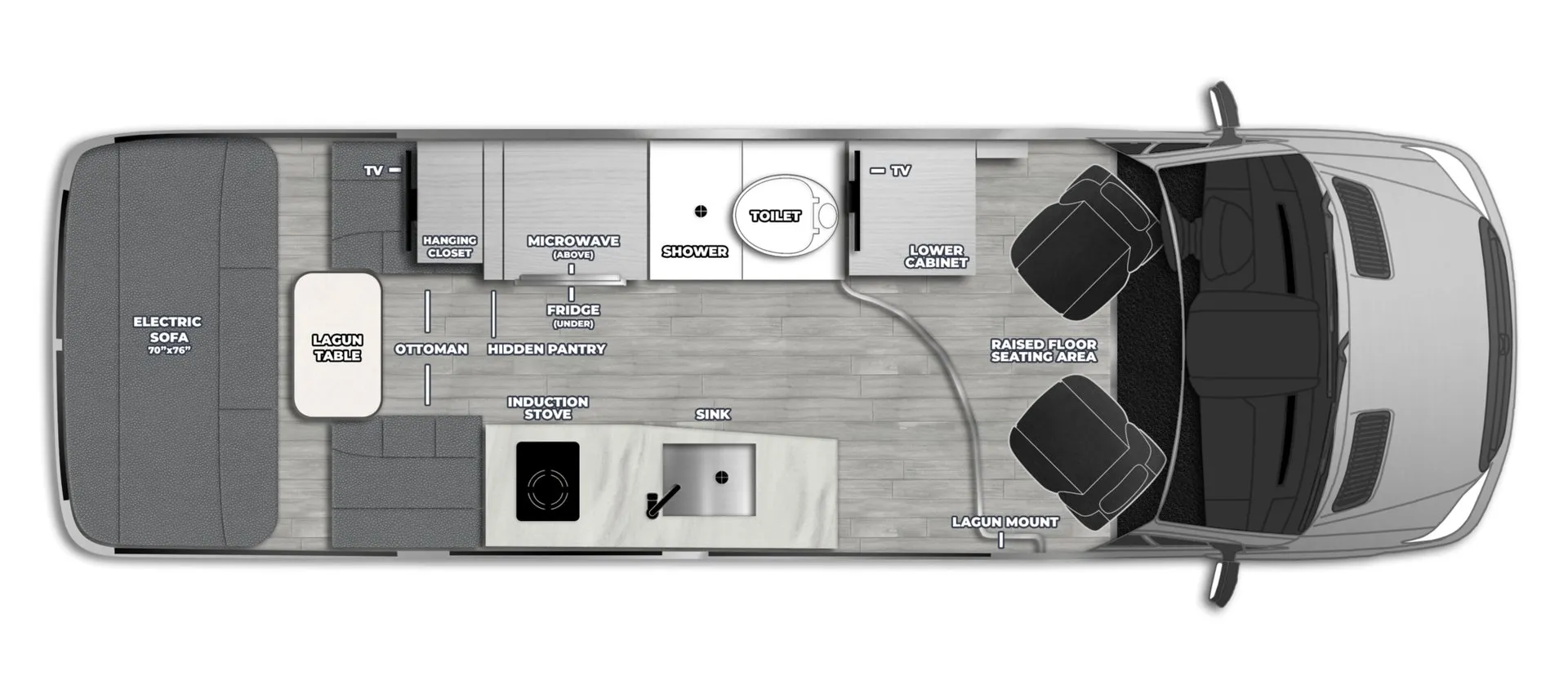 Pleasure-Way Plateau FL BASE floor plan