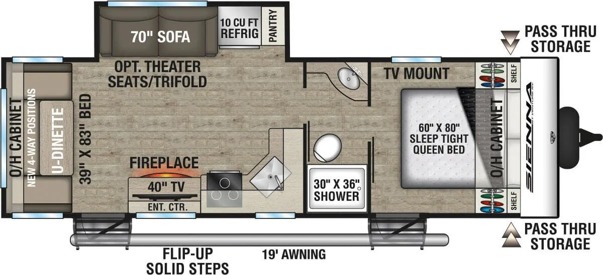 Venture RV Sienna SA241VRD floor plan