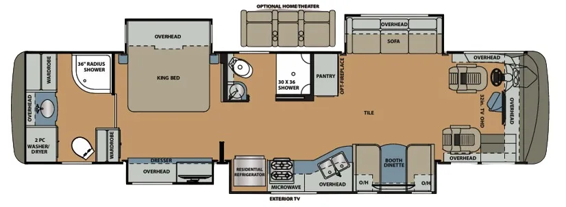 Forest River Berkshire 39B floor plan